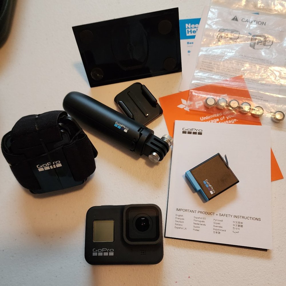 GoPro 8 Camera with Case and Accessories Never Used